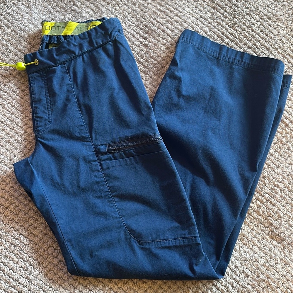Antidote Wide Leg Scrub Pants Navy Blue
